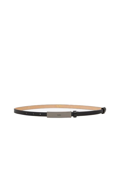 Black newplate leather belt Maxmara - women MAXMARA | Belts | 2514501013600001