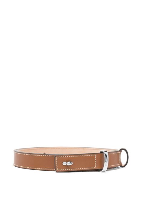 Cintura a gemello in pelle beltloop25 in marrone Maxmara - donna