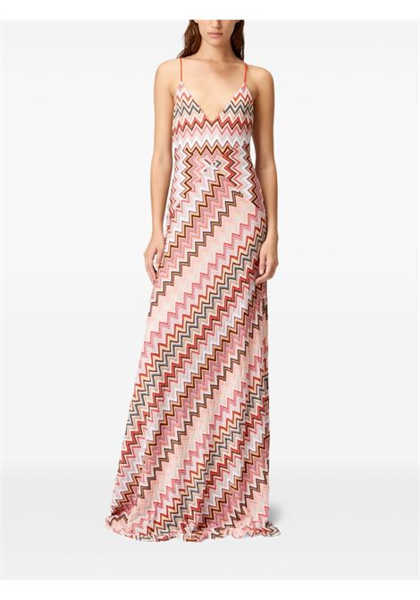 Multicolor pink zigzag-pattern maxi dress Missoni - women MISSONI | DS25SG27BR00ZUSM9KX