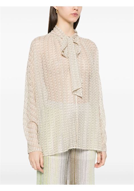 Blusa lamé in beige Missoni - donna MISSONI | DS25SJ08BR010RS10BC