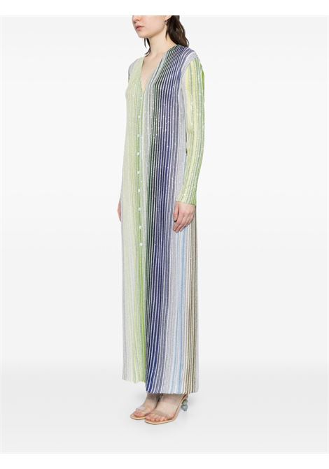 Lime green striped long cardigan dress Missoni - women MISSONI | DS25SM0DBK042DSM9N9