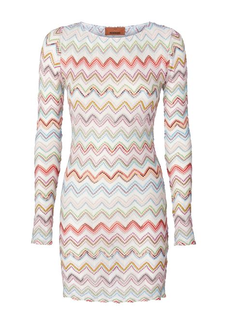 White zigzag-woven mini dress Missoni - women MISSONI | MC22SL00BR0101SM9KZ