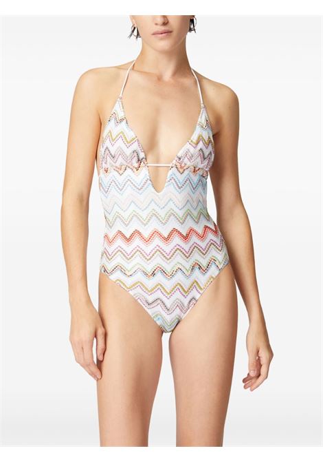 White zigzag-woven swimsuit Missoni - women MISSONI | MC24SP00BR0101SM9KZ