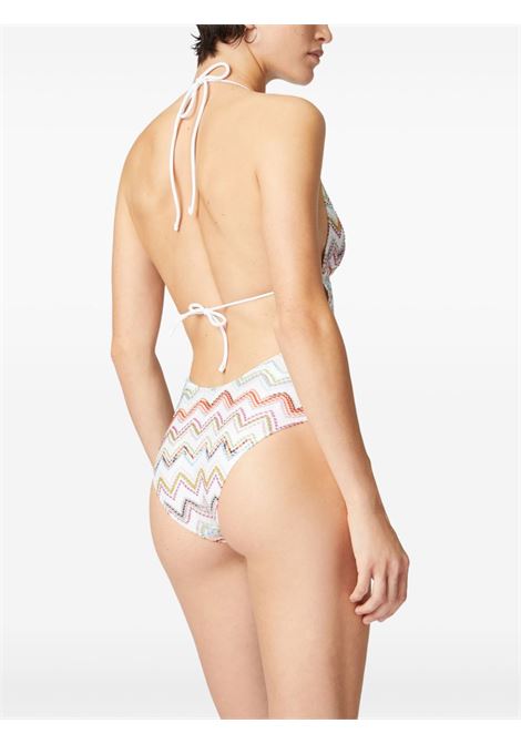 White zigzag-woven swimsuit Missoni - women MISSONI | MC24SP00BR0101SM9KZ