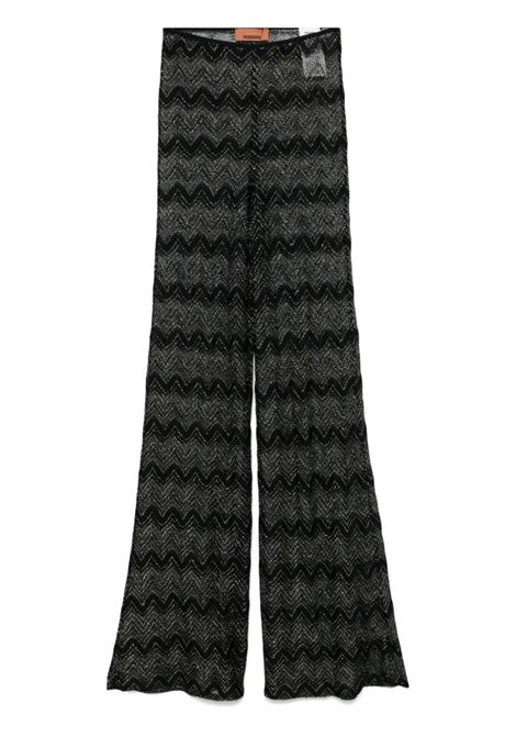 Pantaloni a vita alta in nero Missoni - donna MISSONI | MC25SI00BR00ZXS91N1