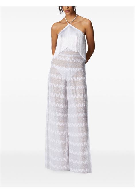 White zigzag lamè jumpsuit Missoni - women MISSONI | MS25SG00BR00ZXS01FJ