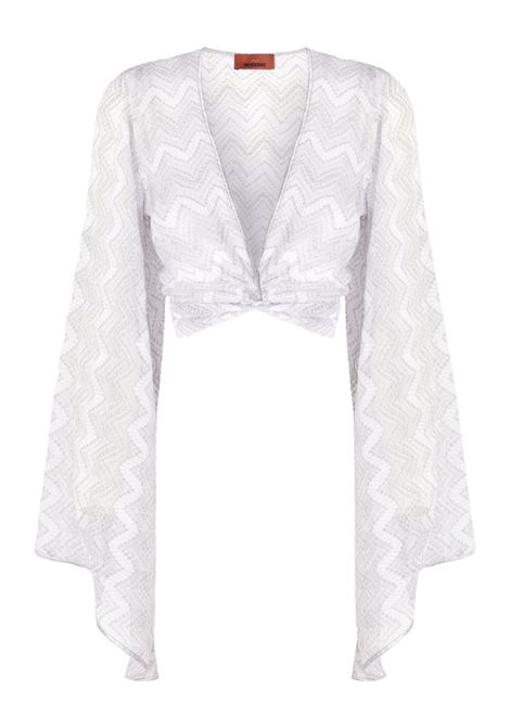 Top con motivo a zigzag in bianco Missoni - donna MISSONI | MS25SK04BR00ZXS01FJ