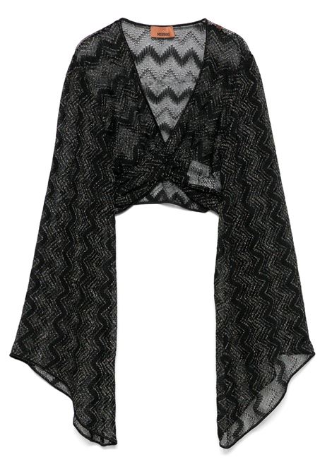 Top con motivo a zigzag in nero Missoni - donna MISSONI | MS25SK04BR00ZXS91N1