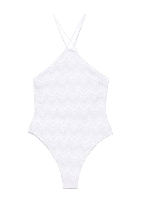 Costume intero con motivo a zigzag in bianco Missoni - donna MISSONI | MS25SP08BR00ZXS01FJ