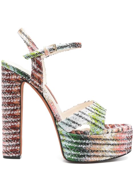 Sandali con paillettes 145mm in multicolore Missoni - donna MISSONI | Sandali | MWF092080