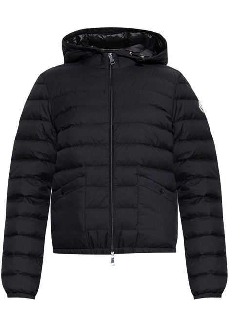 Piumino Hede con cappuccio in nero Moncler - donna