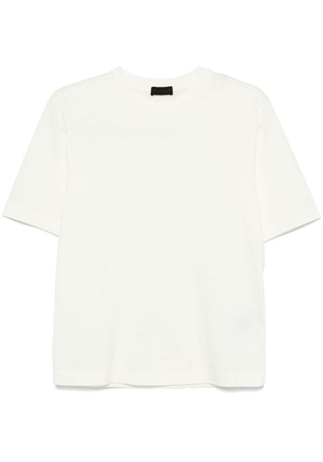 White rubberised-logo T-shirt Moncler - women