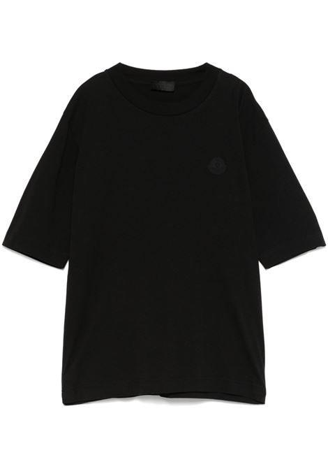 T-shirt con logo in nero Moncler - donna