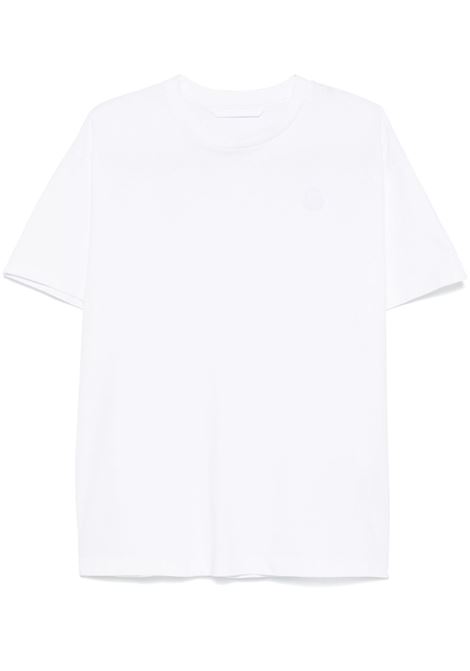 T-shirt con logo in bianco Moncler - uomo