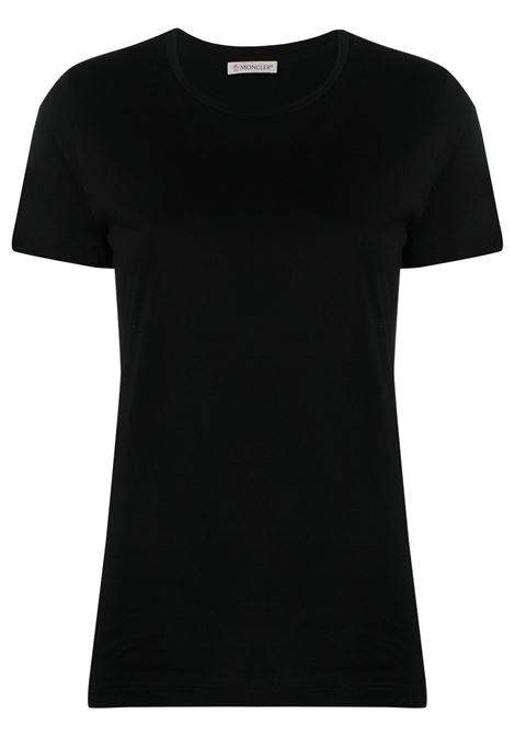 T-shirt con applicazione in nero Moncler - donna