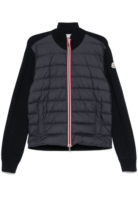 Cardigan imbottito in blu Moncler - uomo