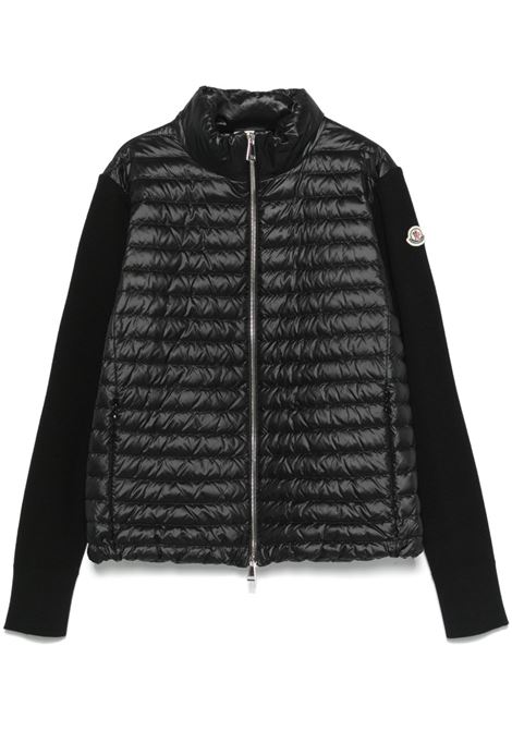 Piumino con maniche in maglia in nero Moncler - donna