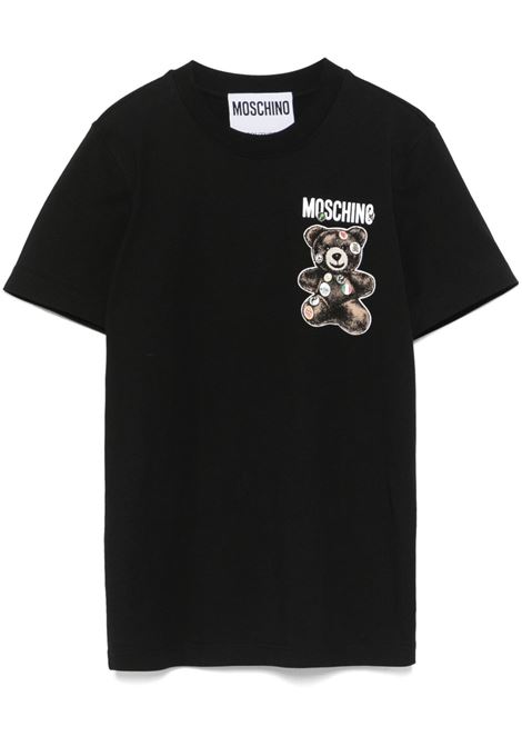 T-shirt Teddy Bear in nero Moschino - donna