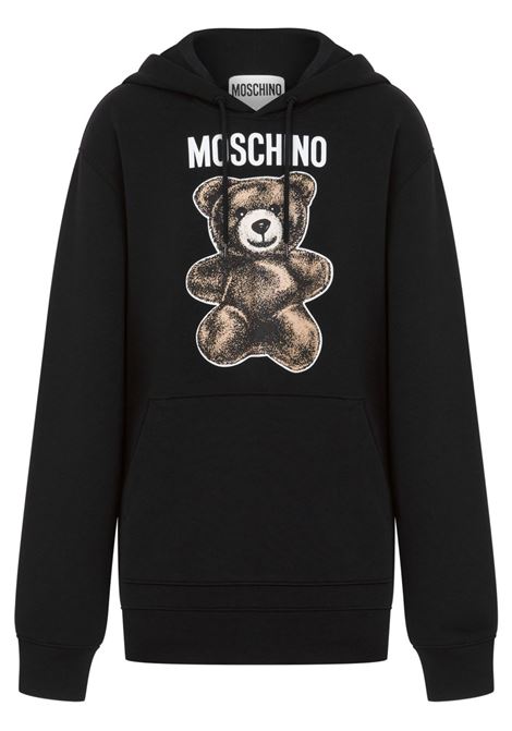 Black teddy bear-print hoodie Moschino - women MOSCHINO | Sweatshirts | 170205281555