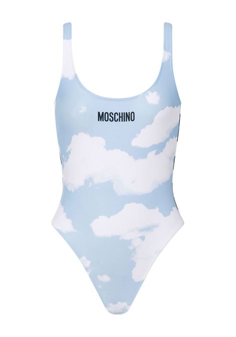 Costume intero con stampa in azzurro Moschino - donna