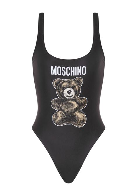 Black Teddy Bear-motif swimsuit Moschino - women