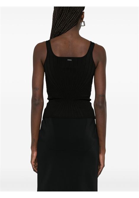 Black knitted tank top Mugler - women MUGLER | 25P2TO071711281999