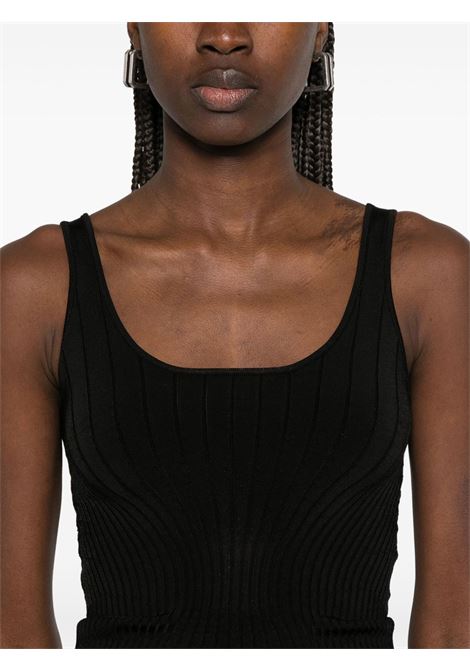 Black knitted tank top Mugler - women MUGLER | 25P2TO071711281999