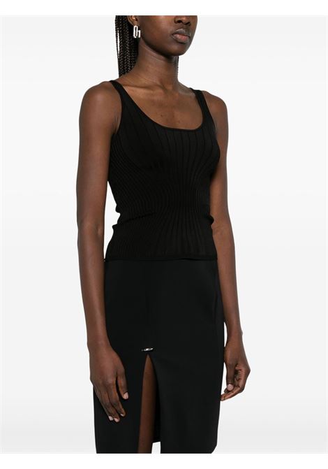 Black knitted tank top Mugler - women MUGLER | 25P2TO071711281999