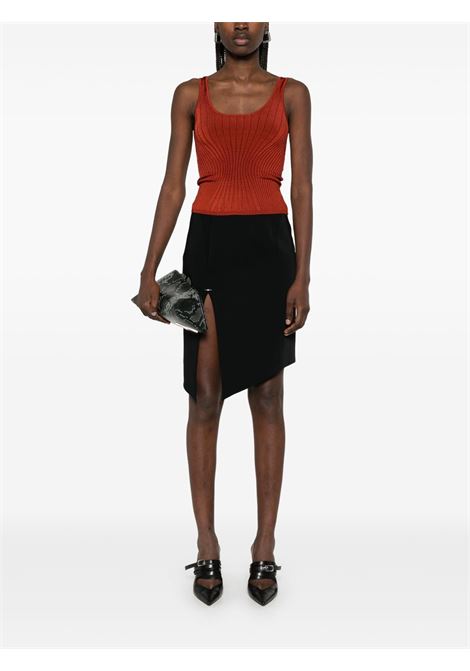 Red knitted tank top Mugler - women MUGLER | 25P2TO071711284019