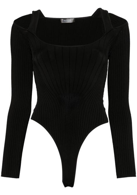 Body a maniche lunghe con cut-out in nero Mugler - donna MUGLER | 25P2TO071811281999