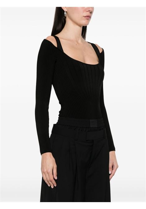 Body a maniche lunghe con cut-out in nero Mugler - donna MUGLER | 25P2TO071811281999