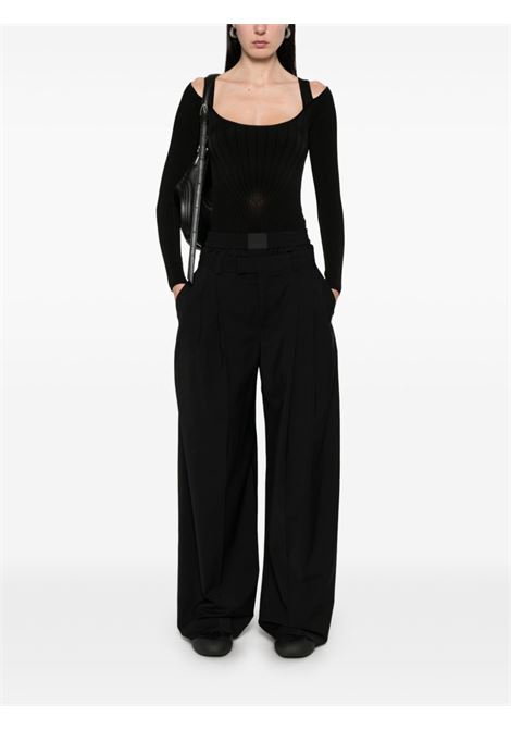 Body a maniche lunghe con cut-out in nero Mugler - donna MUGLER | 25P2TO071811281999