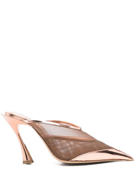 Pink 95mm fang mules Mugler - women