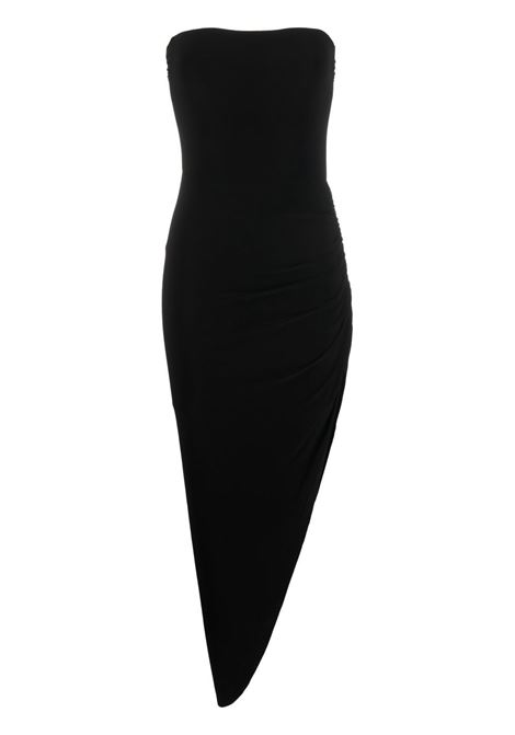 Abito asimmetrico senza spalline in nero Norma Kamali - donna NORMA KAMALI | Abiti | KK2223PL718001