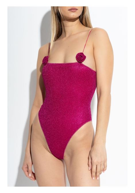 Fuchsia pink Lumière Rose appliqué swimsuit Oséree - women OSÉREE | FIS249FX