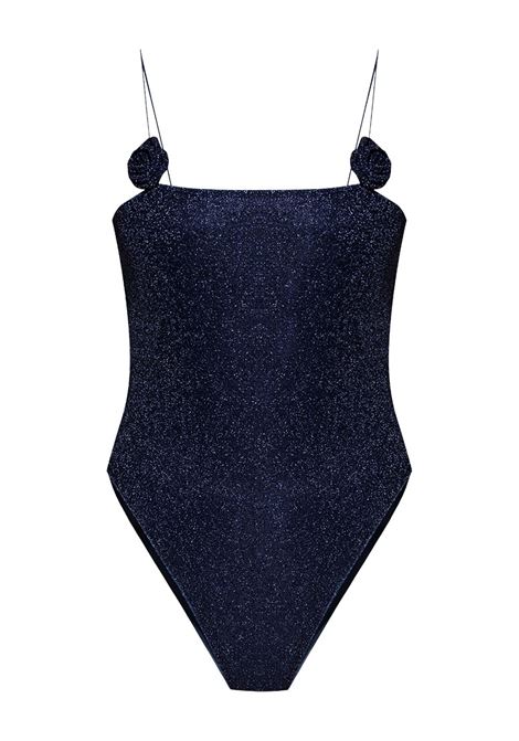 Blue Lumière Rose appliqué swimsuit Oséree - women