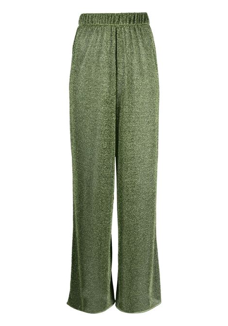 Green lurex-detail high-waisted trousers Oséree - women OSÉREE | LPF202GRN