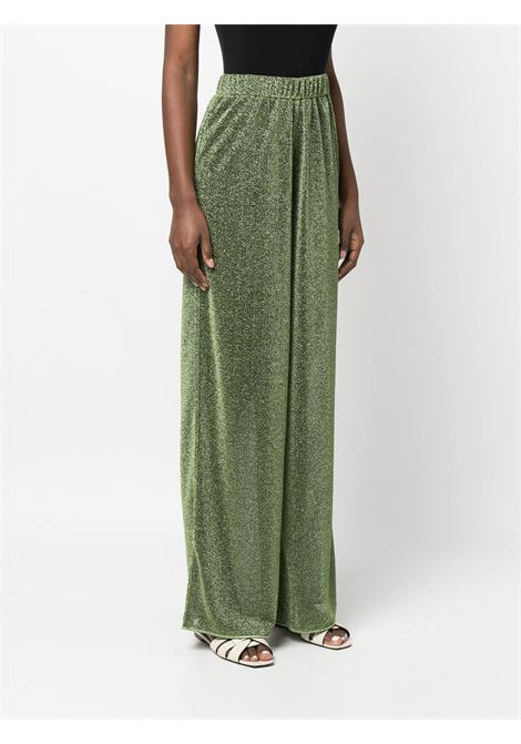 Green lurex-detail high-waisted trousers Oséree - women OSÉREE | LPF202GRN