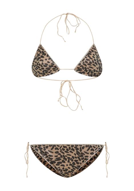 Bikini con stampa leo in lurex  Oseree - donna