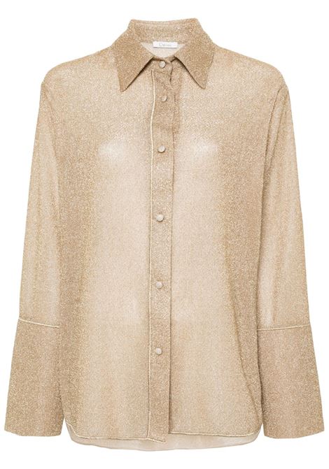 Gold lurex long-sleeve shirt Oséree - women