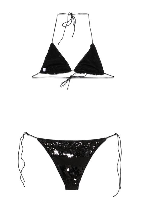 Bikini a righe con paillettes in nero Oséree - donna OSÉREE | PTS250BLK