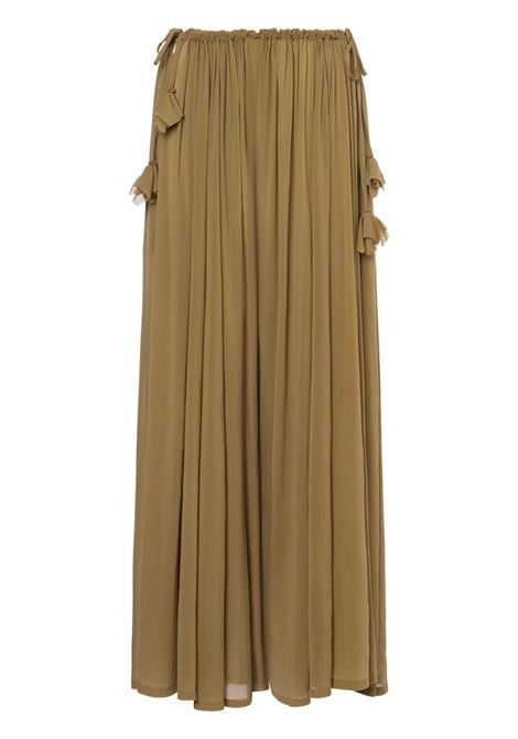 Camel beige pleated sheer trousers Philosophy di Lorenzo Serafini - women PHILOSOPHY DI LORENZO SERAFINI | Trousers | 031121180468