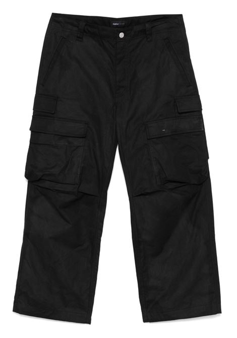 Black wide-leg cargo pants Purple - men