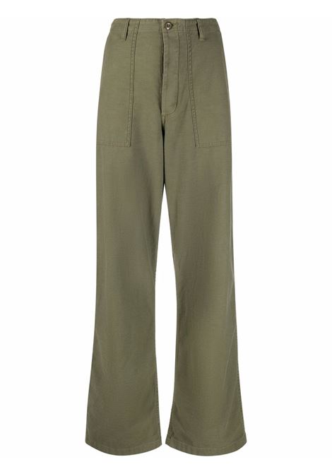 Pantaloni a gamba ampia  in verde R13 - donna