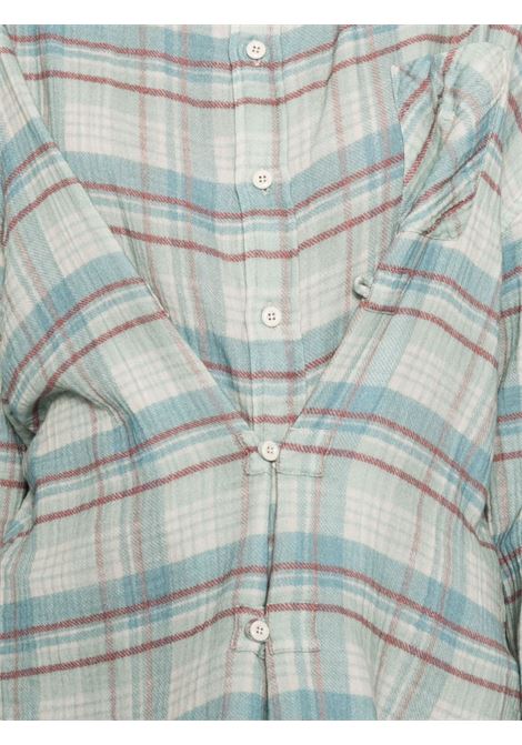 Camicia a quadri in celeste R13 - donna R13 | R13WR371R481B