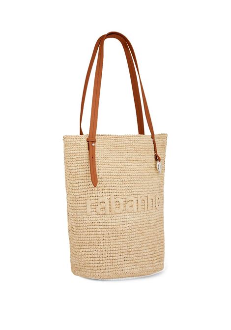 Beige cabas woven shoulder bag  Rabanne - women RABANNE | 24PSS0438NAT016P253