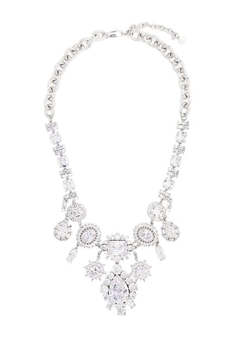 Silver crystal-embellished necklace Rabanne - women