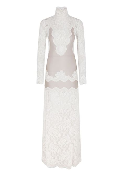 White floral lace maxi dress Rabanne - women