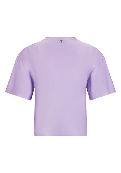 Lilac crystal-embellished piercing T-shirt Rabanne - women RABANNE | 25PJTE009VI0267P517