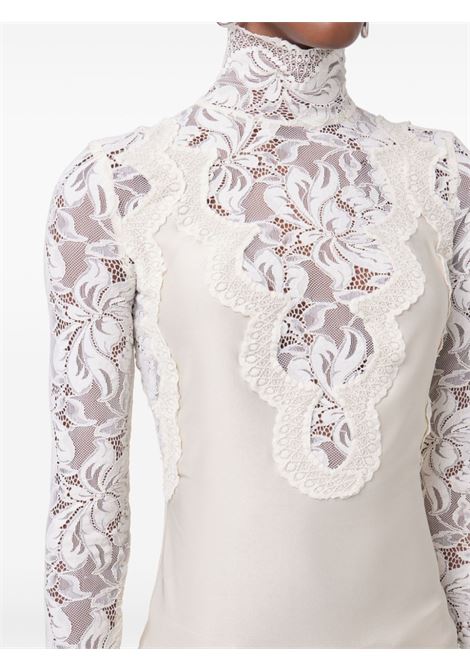 Ivory long-sleeved lace top Rabanne - women RABANNE | 25PJTO025PA0170P105